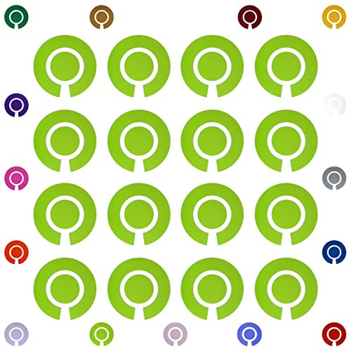 Acclaim Lawn Bowls Identification Stickers Markers Standard 5.5 cm Diameter 4 Full Sets Of 4 Self Adhesive Plain Colours (Light Green)