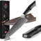 XINZUO Damascus Steel Chef Knife, 21.5cm Kiritsuke Kitchen Knife Professional Forged Gyuto Cooking Knife, Military Grade G10 Handle with Magnetic Sheath -Feng Series