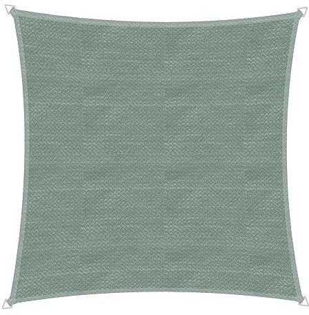 Windhager Sonnensegel Capri Quadrat 5 x 5 m (gleichschenkelig), Sonnenschutz für Garten & Terrasse, UV- und witterungsbeständig, olive