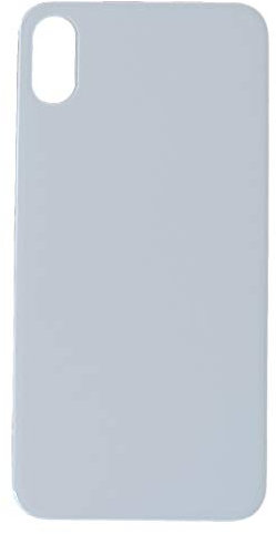 Smartex® Backcover Glas kompatibel mit iPhone X | Glas Rückseite Ersatz (Silber)