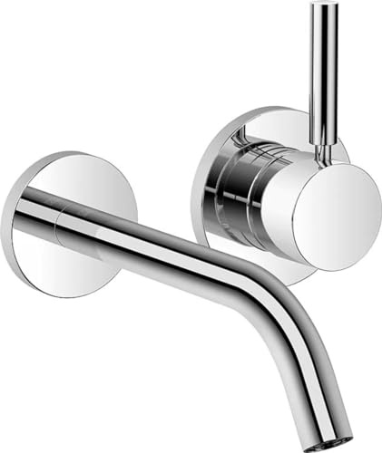 Dornbracht META Waschtisch-Wand-Einhandbatterie ohne Ablaufgarnitur, Ausladung 190 mm, starrer Auslauf, 36860660-00, Farbe: Chrom