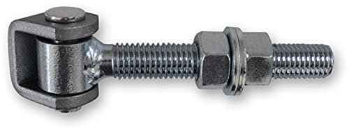 WDB - Torangel Regulierbar Verzinkt - Scharniere Gartentor - Scharniere Schwerlast - Toranlage - Torscharniere Hängescharniere - Einstellbares Torscharnier M16 130 mm