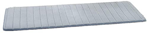 VSUSN Memory Foam Badteppich Anti Rutsch Badematte Absorbent Badvorleger Badezimmerteppich Badematten Duschmatten (Grau, 50 x 120 cm)