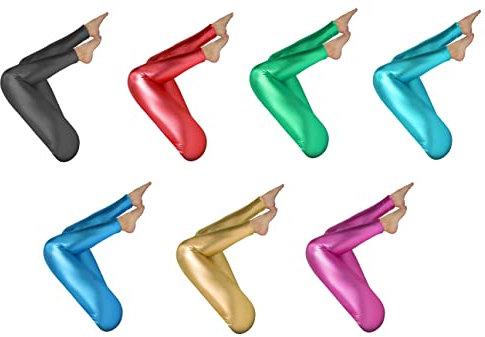 Bock op Kölle Leggings Stretch für Alltag, Party, Karneval oder Fasching, Metallic, Unisex (L/XL, Rot)