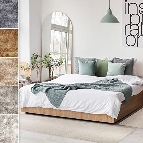 KARAT Flokati Bettumrandung - Elite - Flauschig weicher Flokati-Flor - 1 Läufer + 2 Teppich-Brücken (B: 80 cm | L: 1 x 300 cm & 2 x 150 cm, Weiß)