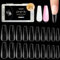 Modelones Nageltips 500 Stück-Tips für Gelnägel Nägel Tips Transparent, Nageltips Coffin Ballerina, Pre-Buff PMMA Harz Nagelspitzen, Künstliche Nägel Zum Aufkleben Nail Art DIY, 10 Größen Lang Coffin