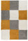 Mynes Home Hochflor Shaggy Teppich Kariert Gold 120x170 cm/pflegeleicher Langflor Wohnzimmer Teppiche