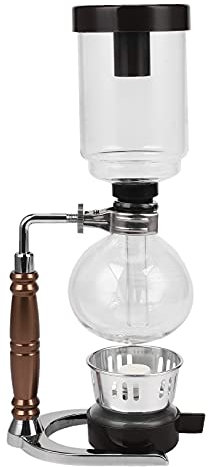 Orton Cafetera de sifón de estilo japonés, olla de sifón de té, cafetera al vacío, filtro de máquina de café, 3 tazas