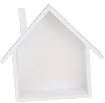 Cabilock Lagerregal Für Bemalte Ornamente Freistehend Bauernwandregal Schwebende Wandregale Küchenwandregal Aus Holz Wand Bücherregal Blumenregal Hölzern Kinderzimmer Weiß Blumentopfständer