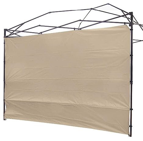 Baldachin, Sonnenwand, Seitenwand, Pavillon, Zelt, wasserdicht, für 3 x 3 m, aufklappbar, gerades Bein, Outdoor, 1 Stück, nur Beige