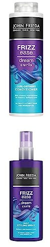 John Frieda Frizz Ease Dream Curls Curl Defining Conditioner 500ml & Daily Styling Spray 200ml: for Curly and Wavy Hair