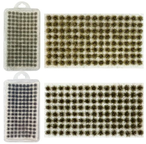 Woohome Static Grass Tuft Selbstklebende Statische Grass Statisches Grasbüschel Miniatursträucher Büsche für Miniatur Tabletop Spiele Modelleisenbahn Geländeb (Gelb)