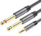 Wonvify Cable Audio Jack 3.5mm a Dual 6.35mm 2M, adaptador Jack 6.35 Macho a 3.5 Macho Mono Y Splitter Jack Adaptador Cable de Instrumento Trenzado de Nylon para Altavoces, Mezclador, Cine en Casa
