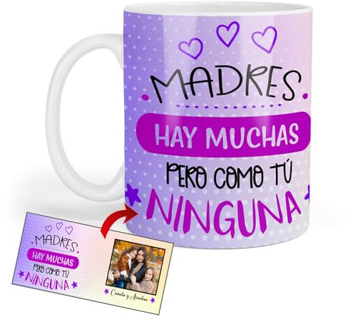 Kembilove Tazas personalizadas con foto y nombre – Tazas dia de la madre – Tazas de cafe y Té 350 ML – Taza desayuno – Dia de la madre regalos – Tazas originales para regalar a mamá