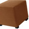 Hockerbezug Quadratisch 45cm/50cm/65cm Ottomane Bezug Quadratisch Bezug Hocker Quadratisch Hocker überzug Schonbezug Bezug für Fußhocker Stretch Ottomane Abdeckung Hockerabdeckung(Color:Brown Coffee,S