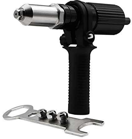 Yuecoom Electric Riveter Adapter Kit, Drill Rivet Gun Converter Set Labor Electric Drill Rivet Tool Saving Hand Tool Accessories