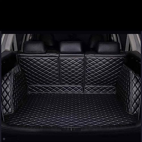 XFANGNB Coche Cuero Funda de Maletero para Audi Q2 SUV 2016-2022, Cobertura Completa Tronco Bandeja Forro Alfombrillas AntiarañAzos Accesorios,D/Black