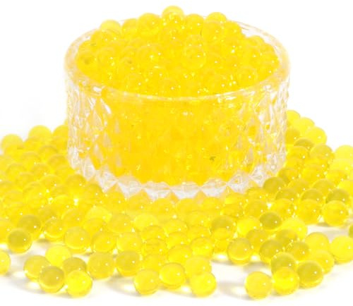 10000 Stück Wasserperlen Für Vasen,Water Beads,Wasser Perlen,Wasserperlen Für Pflanzen,Wasserkugeln,Gelkugeln Wasserperlen,Hochzeitsdekoration, Geburtstagsfeier Deco, Urlaubsdekoration,DIY(Goldgelb)