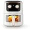 Oyajia 5L Air Fryer with Visual Window, Dishwasher-Safe, Healthy Oil Free & Low Fat Cooking, Cream.
