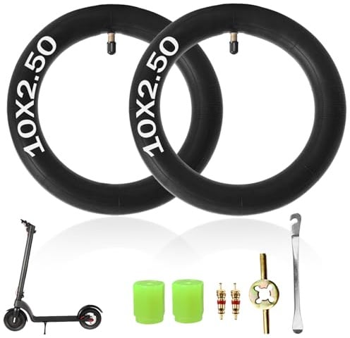 2 Stück 10x2,50 E Scooter Schlauch 60/70-6,5 Reifen Schlauch 10 Zoll Reifen für Ninebot MAX G30/G30 D/G30 D2/G30 E/G30 LP