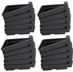 EASYKEENECOM Lot de 48 Supports Triangulaires Respirants, Pieds De Pot De Fleurs en Plastique Invisibles, Jardin Triangulaires pour Pot De Fleurs Intérieur Et Extérieur, Jardin, Terrasse (Noir)