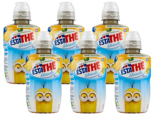 6X The Deteinato per estathe a LIMONE con Infuso di Foglie di The Nero 250ml