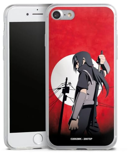Slim Case kompatibel mit Apple iPhone 8 Silikon Handyhülle transparent Hülle extra dünn Naruto Shippuden Manga Anime