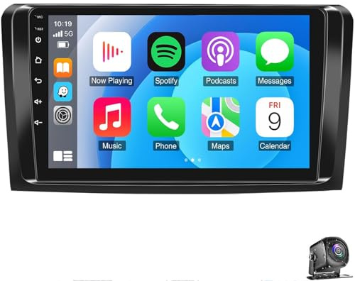 9 Zoll Autoradio für B-enz ML GL ML 280 ML350 ML500 GL320 GL350 GL450 W164 X164 2005 2006 2007 2008 2009 2010 2011 Bluetooth Touchscreen Stereo mit Carplay & Android Auto/WiFi/RDS (Color:8 CORE 4+64G)