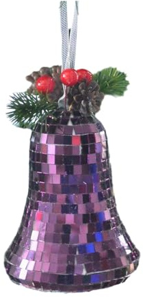Osmond Christmas Bell Decoration Christmas Tree Pendant Christmas Mosaic Mirror Bell Pendant Home C