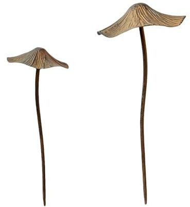 AWJUWHBJ Antike Pilz-Erdspieß, Rasen, Ornament, Eisen, Outdoor, winddicht, Kunsthof für Garten, Dekoration, Pfahl für Garten