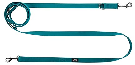 Chaba Hundeleine für Kleine Hunde mit 2 Karabinern | Spaziergang mit Zwei Hunden gleichzeitig | Verstellbar 1.35-2.6m | Breite 1cm | 2 Tragevarianten | Leicht | Robust | Dog Leash | MEERES, S
