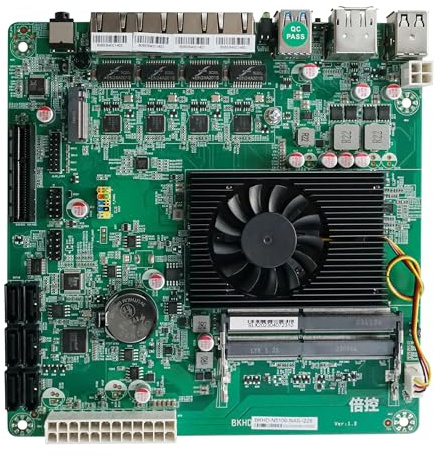 scheda madre N5105 NAS Motherboard Intel 6* SATA 3.0 4*I225 2.5G LAN Mini ITX 17x17CM Soft Routing Board 2*DDR4 PCIE M. NVMe