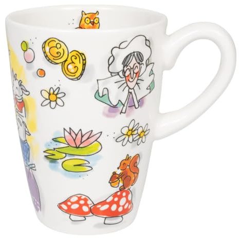 Blond Amsterdam XL-Becher Efteling Märchenwald, 500ml | Keramik, Efteling Märchendesign, Für Tee & Kaffee, Mikrowellengeeignet, Handwäsche empfohlen