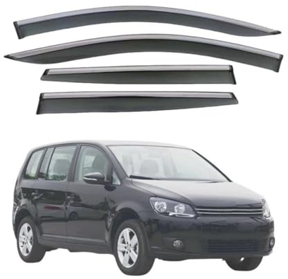 Regenabweiser Für VW Für Touran 5-Sitzer 2006-2015 Fensterblenden Regenschutz Seitenlüftungsdeflektor Wetterschutzformverkleidung Windabweiser Autofenster