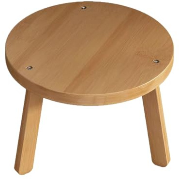 Sgabello per piante in legno, supporto rotondo per piante da , piedistallo decorativo in legno, supporto per interni, giardino, bagno, balcone, davanzale, camera da , soggiorno, 30 x 18 cm