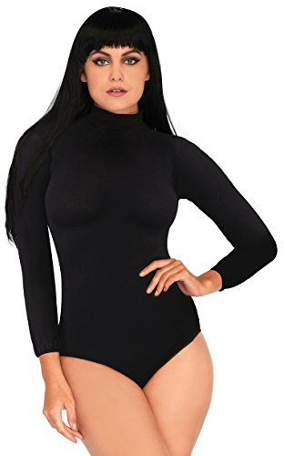 Leg Avenue High neck bodysuit, Black, One Size