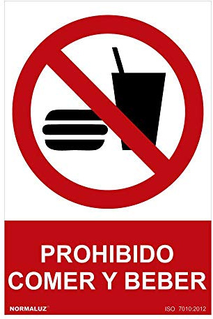 Normalaluz Schild verboten Essen und Baby (PVC 0,7 mm) 30 x 40 cm