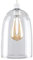 MiniSun | Modern Clear Dome Shaped Glass Ceiling Light Shade | Pendant Lights, Home Décor & Improvement Essential | Includes 4W LED Bulb [2700K Warm White]