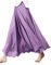 Camilife Gonna Lunga da Donna in Cotone con Doppia Strati Vita Elasticizzata maxigonna Tinta Unita Viola