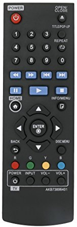 New AKB73896401 Replace Remote fit for LG BLU RAY DISC DVD PLAYER BP135 BP145 BP155 BP175 BP255 BP300 BP335W BP340 BP350 BPM25 BPM35 UP870 UP875 BP550