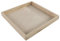 Square Shallow Display Open Box Container | Serving Tray | Desk Organiser | Large 30 x 30 x 3 cm | Untreated & Unpainted Plain Decorative Pine Wood
