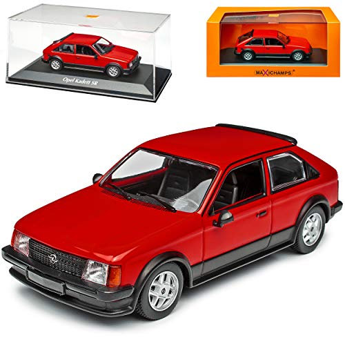 Opel Kadett D SR Rot 3 Türer 1979-1984 1/43 Minichamps Maxichamps Modell Auto mit individiuellem Wunschkennzeichen