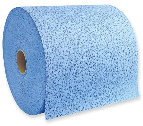 1x500 Abrisse, Reinigungstücher, FRANZ MENSCH, Ø7cm Kern, blau, PP, Premium | Rolle, 36 x 32 cm, 180 m, Wischtücher, Putztücher, cleaning wipes, Werkstatt, Industrie, Gastronomie, Küche