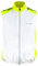 ULTRANNER BULNES Manches Homme-Gilet Coupe Vent Réfléchissant Adapté au Trail Running Cyclisme Randonnée Couleur Blanc et Jaune pour Plus de Visibilité-Taille S, Blanco, S Mixte