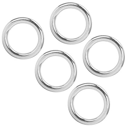 Alomejor 5pcs Runde Ringe Edelstahl Glatt Geschweißter O-Ring für Campinggürtel, Hundeleinen, Hardware(3 * 20mm)
