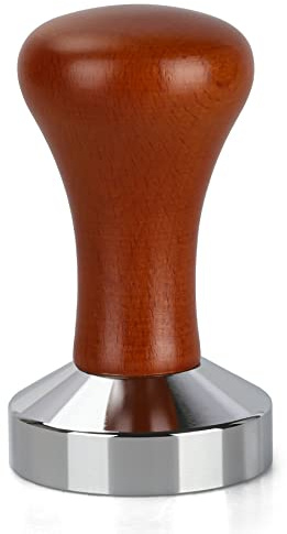 51mm Espresso Tamper-Premium Barista Coffee Tamper Coffee Tamper Classic Series Stainless Steel Espresso Tamper Coffee Press Tool Tamper Espresso Handle, 90x51mm, Solid wood, Stainless steel