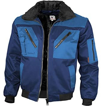 Qualitex - Pilotenjacke 4 in 1 - Kragen und Ärmel abtrennbar - mehrere Farben (7XL, Marine/Royal)