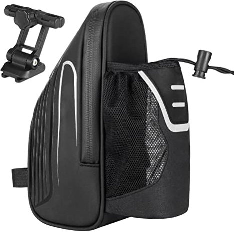 KKPLZZ Fahrrad-Satteltasche, 1,6 l wasserdichte Fahrrad-Untersitztasche mit Flaschenhalter, reflektierende Fahrrad-Satteltasche Fahrrad-Aufbewahrungstasche Mountain Road Bike
