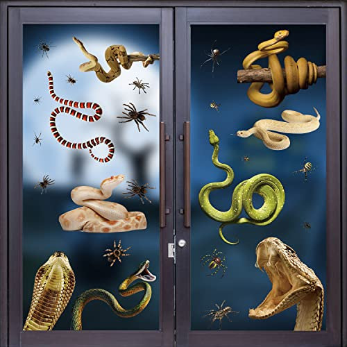 DERAYEE 8 Stück Halloween Deko Fenster,21x28cm Fensterbilder für Halloween Party Deko…