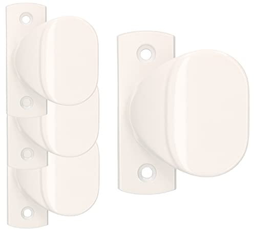 KOTARBAU® 4er Set Türknauf Kugelknauf mit Kurzem Schild für Türen Tore Pforten Weiß